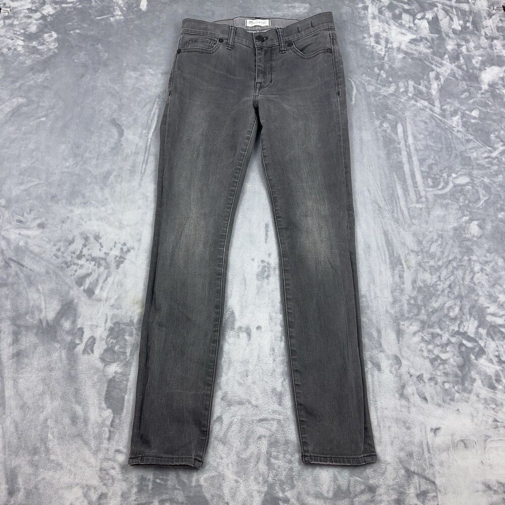 Madewell Jeans Womens Size 27 Gray Skinny Skinny Stretch 5 Pocket Low Rise